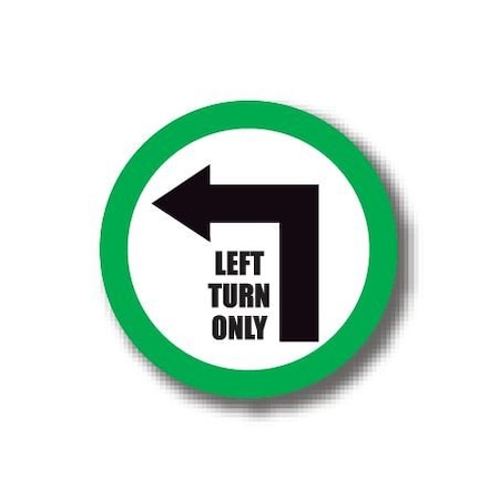 Ergomat 12in CIRCLE SIGNS - Left Turn Only DSV-SIGN 144 #0283 -UEN